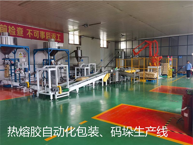 熱熔膠自動化包裝、碼垛生產(chǎn)線
